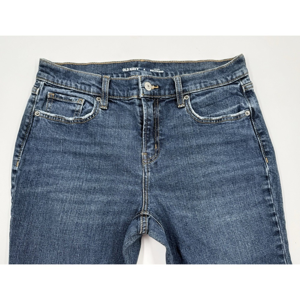 Old Navy Boyfriend Jeans Mid-rise Distressed Denim - Picture 4 of 9